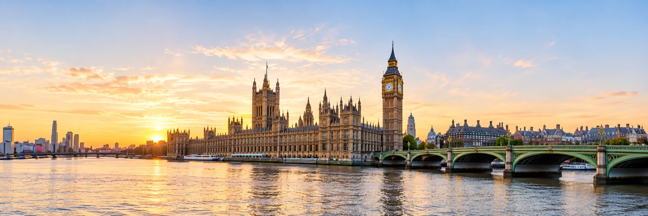 The Palace of Westminster and Big Ben across the Thames