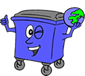 Premier Clean bin mascot giving a thumbs up